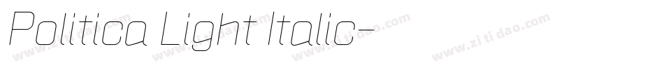 Politica Light Italic字体转换